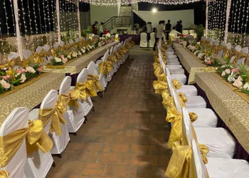 Outside party hall decoration